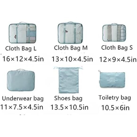 Luggage Packing Organizers Packing Cubes Set for Travel - Picture 3 of 7